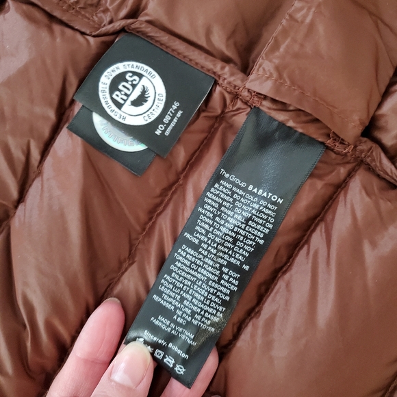 Brand New Babaton Brown Puffer Coat - Picture 7 of 9